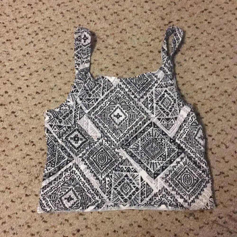 Tribal print crop top